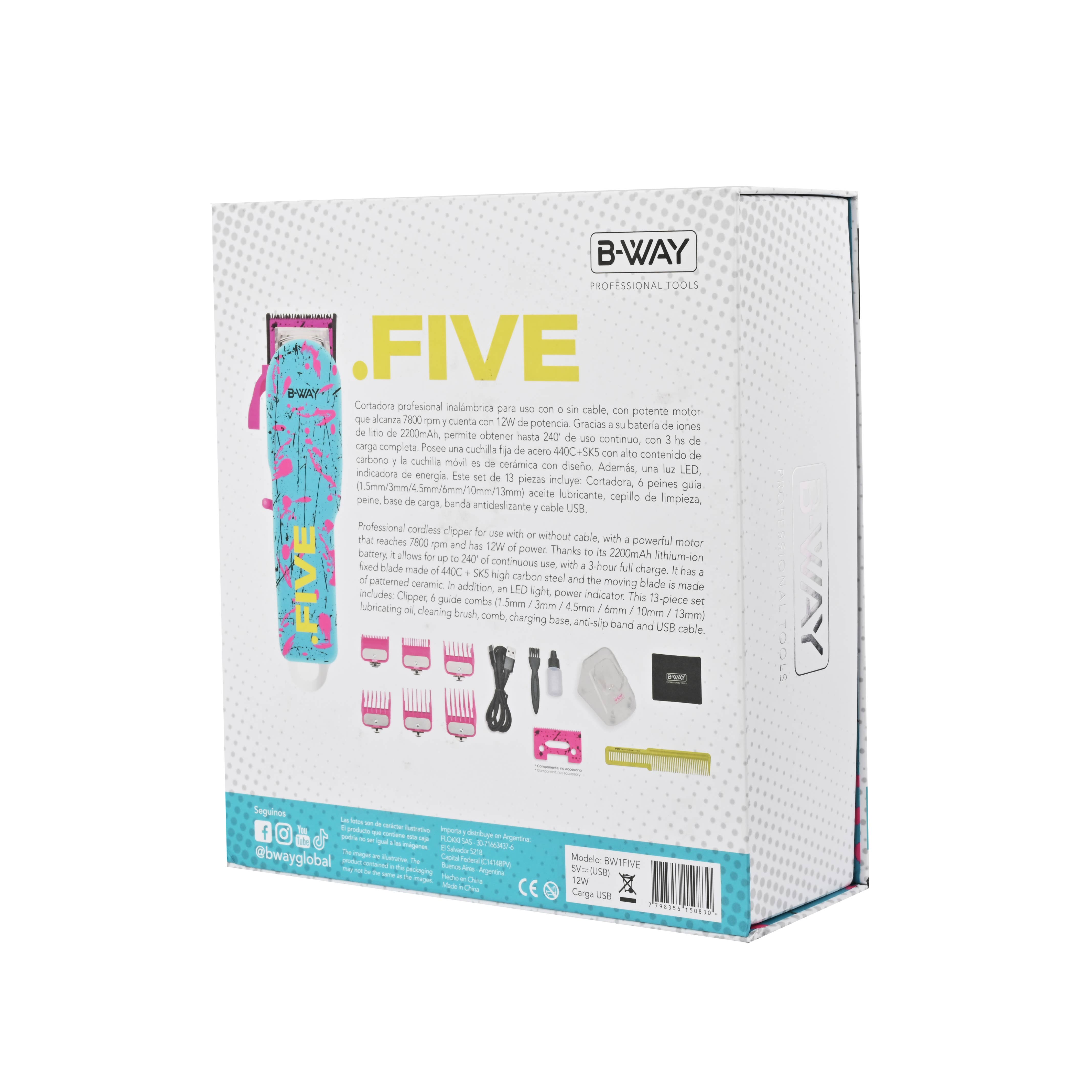 B-WAY USA - Vente Tondeuse cheveux – homme - B-WAY FIVE Clipper6