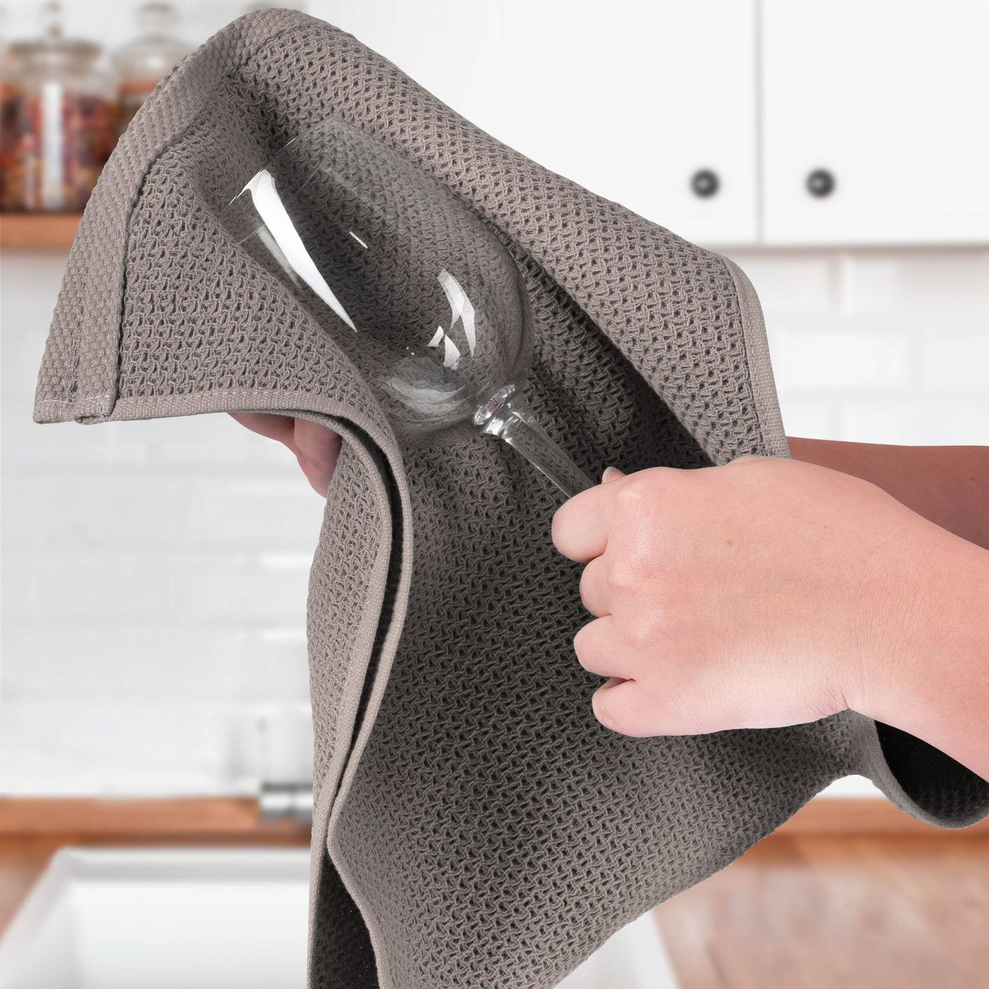 Zulay Kitchen - Vendita all'ingrosso Strofinaccio da cucina - Asciugamano da cucina Waffle Weave, 33 x 28 cm (confezione da 3)9