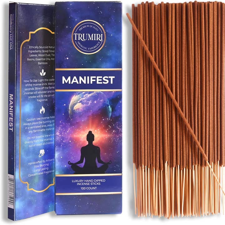Manifest Incense Sticks- Pack of 100 Incense Sticks for wholesale by TRUMIRI Incense Candles & Aromatherapy