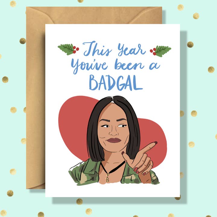 Carte de vacances BadGal Rihanna pour la vente par Kokocards