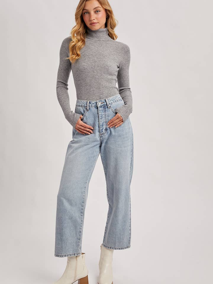 Bluivy - Wholesale Jeans - Women's - DENIM MID-RISE WIDE LEG CROPPED JEANS12