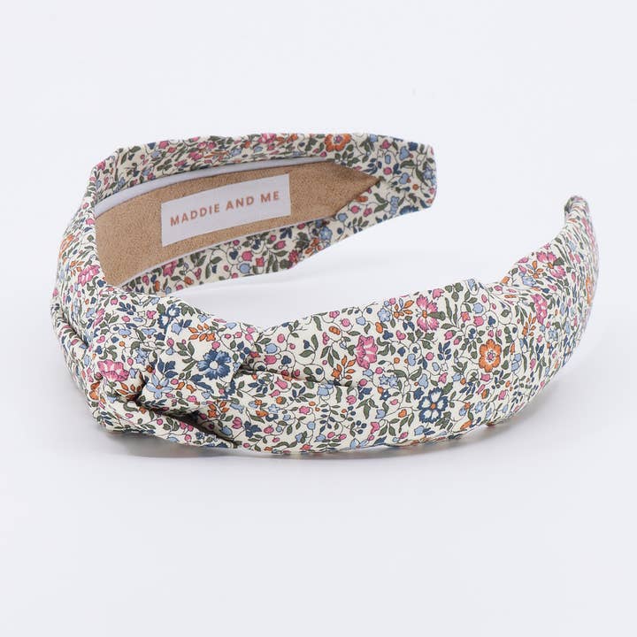 Maddie and Me Handmade - Wholesale Fashion headband – women's - Liberty of London Katie & Millie Fall Floral Knot Headband1