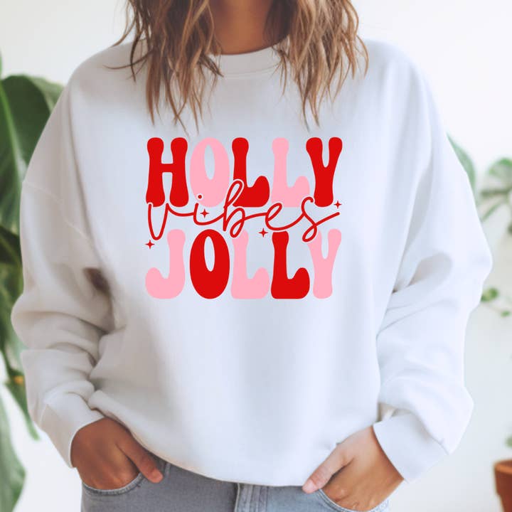 Holly Jolly Vibes Christmas Top for wholesale by Kiki's Boutique