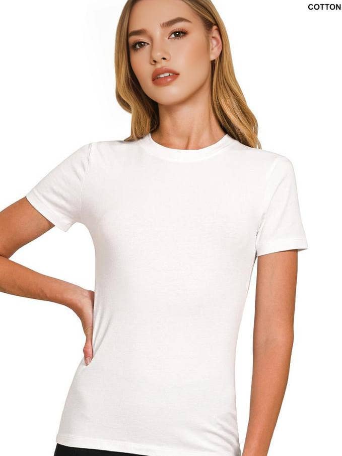 .0809 Basic Cotton Crew Neck Short Sleeve T Shirt SI-28029 for wholesale by 42POPS