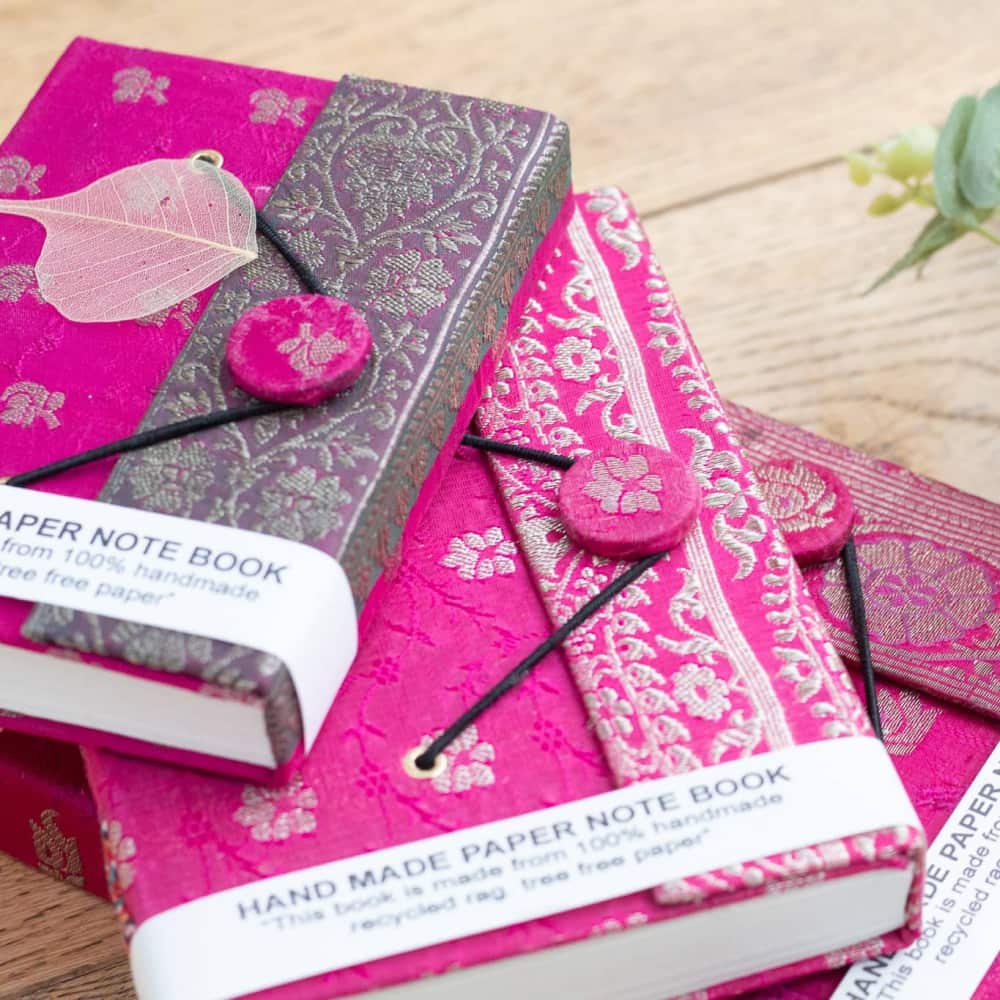 Mytri Designs – wholesale Journal/diary – Handmade Recycled Paper & Saree Journal4