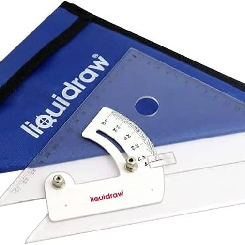 Liquidraw – wholesale Ruler – Liquidraw Adjustable Set Square 30cm & Triangular Scale Ruler 30cm Set of 2 for Architecture, Drawing, Carpentry1