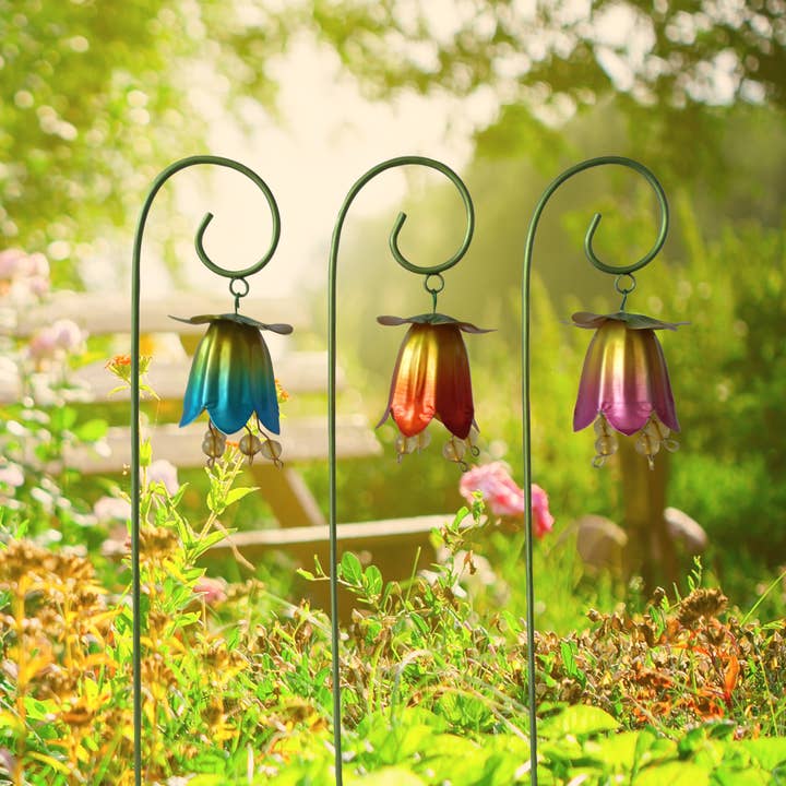 Alpine Corporation - Wholesale Garden/Lawn Stake - Alpine Corporation Small Flower with Shepherd Hook Pot Stick