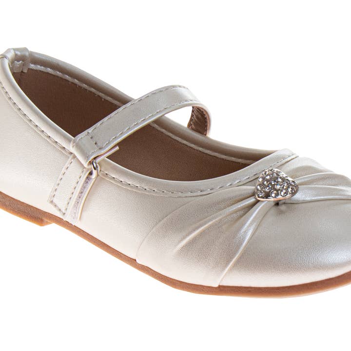 Kensie Girl Big Kid Heart Charm Ballerina Flats 5 - 10 for wholesale by Josmo Shoes Inc