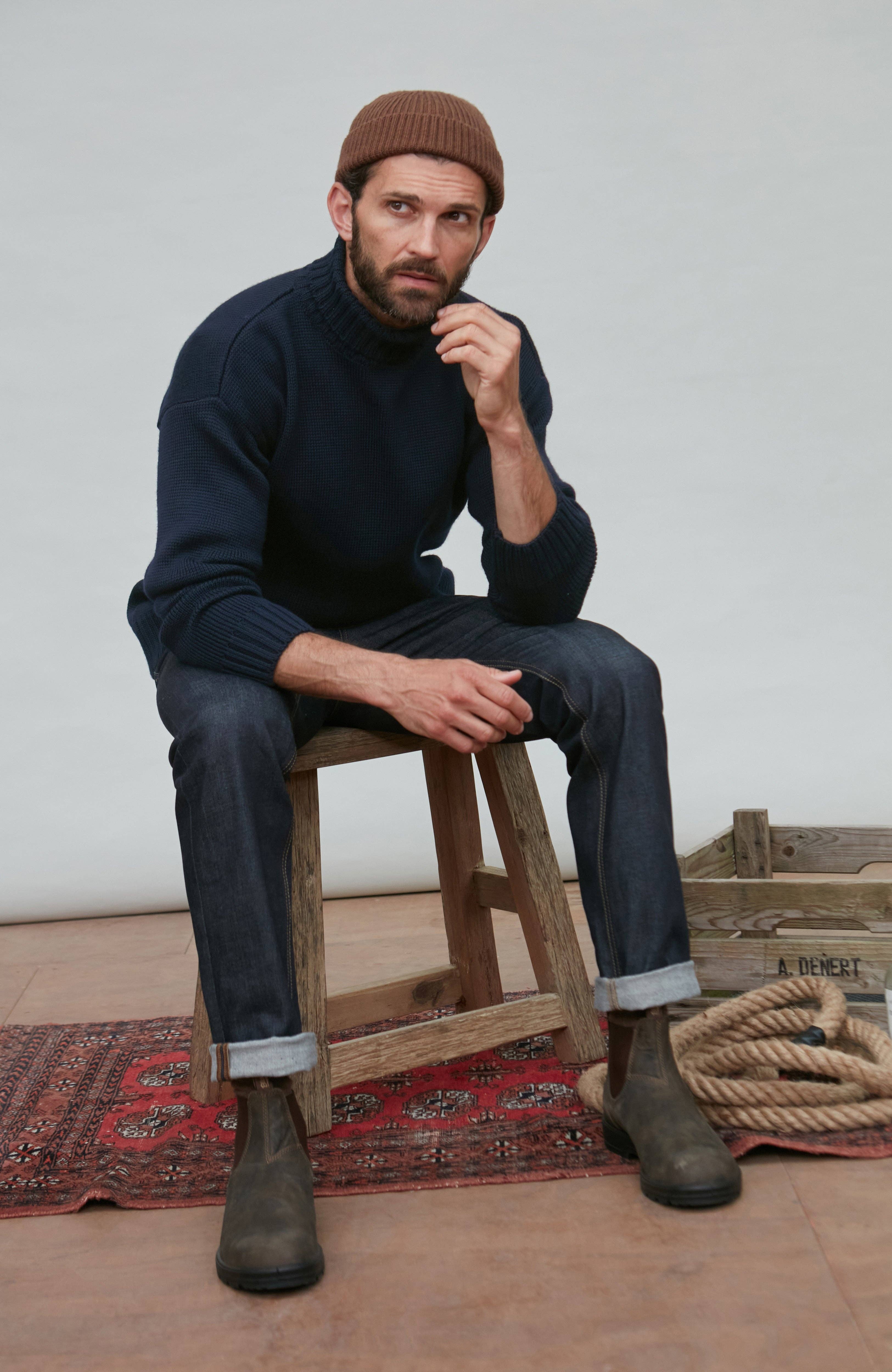 Paul James Knitwear - Vendita all'ingrosso Maglione tricot - Uomo - The Modern Submariner - Maglione in lana merino con collo alto29