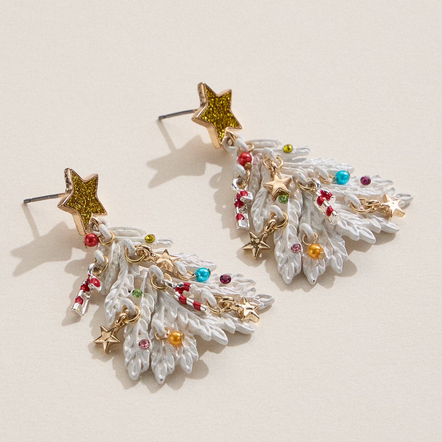 Frem - Wholesale Dangle Earrings - Holiday Christmas Tree Enamel Drop Earrings with Titanium Post6