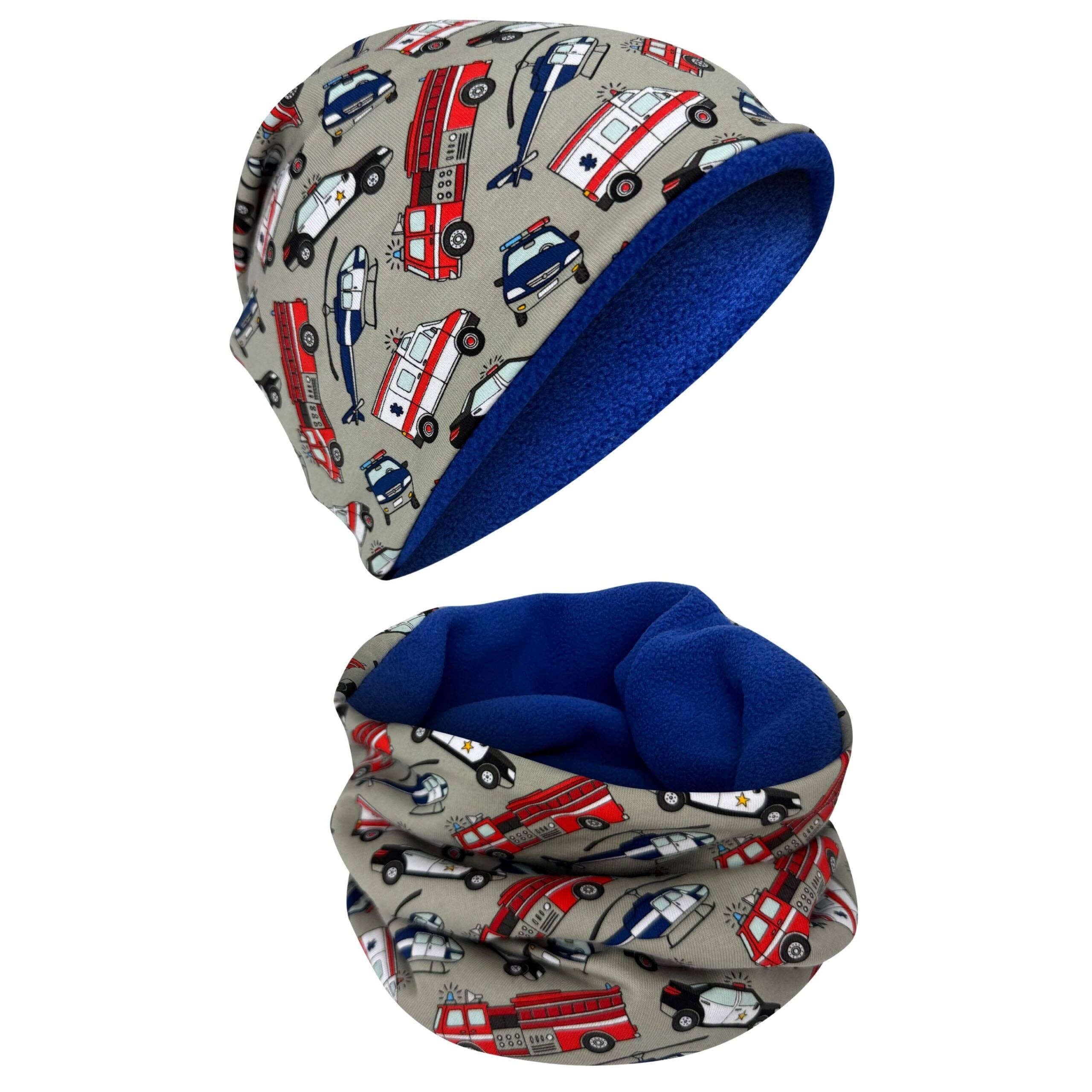 HECKBO - Wholesale Beanie - Kids - Kids Beanie Hat & Loop - Emergency Vehicles0