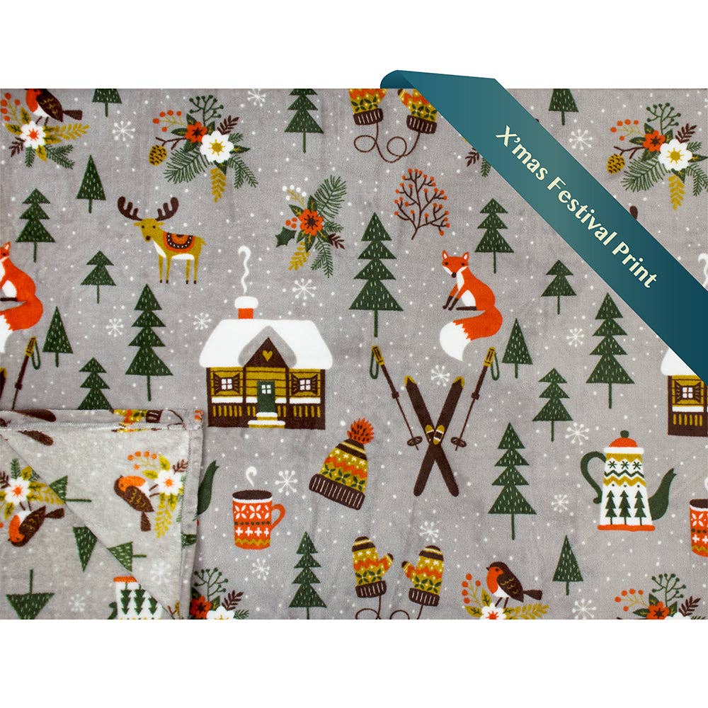 Pavilia – wholesale Prydnadsfilt – Pavilia julfleecefilt med säsongsmotiv11