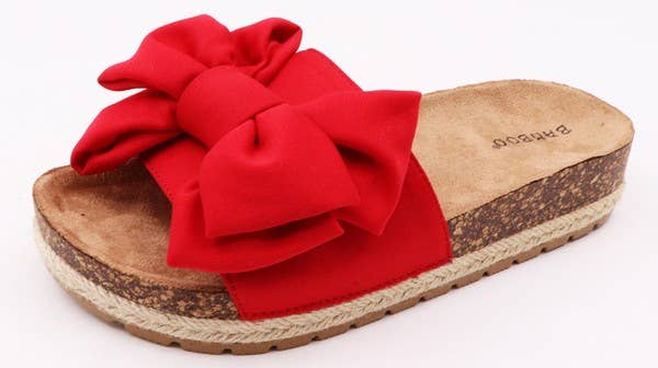 Andrea Bijoux – wholesale Sandals – Women's – PLATFORM CORK BIG RIBBON 2