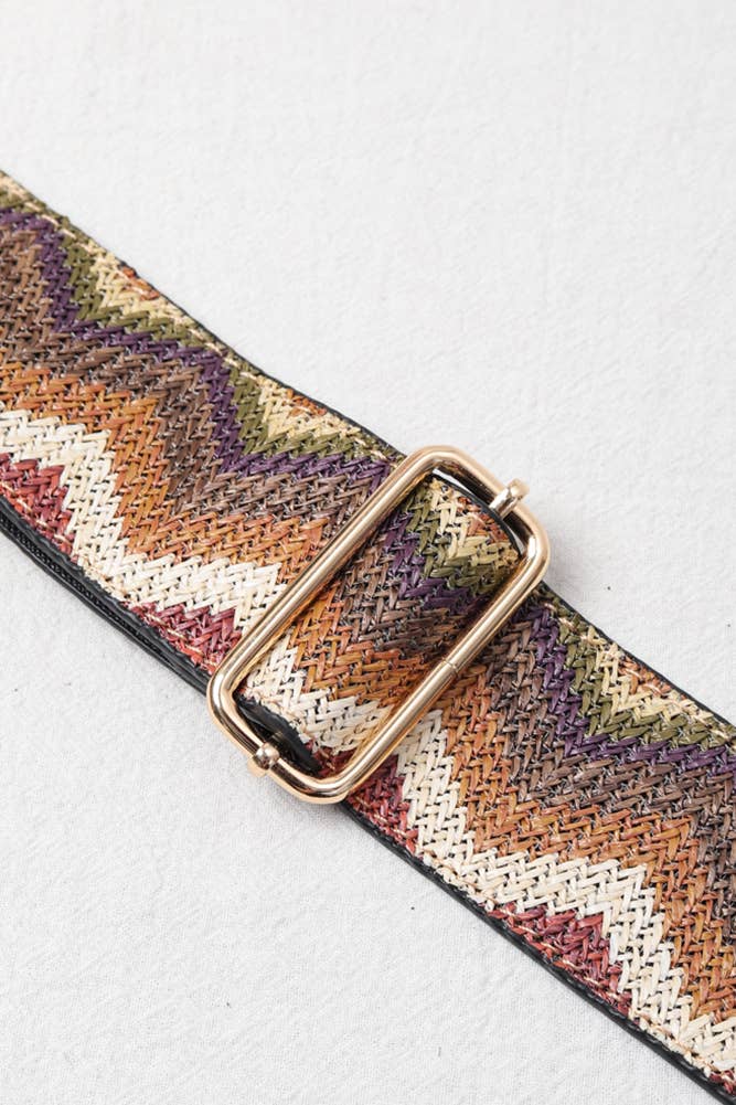 Hana - Wholesale Bag Strap - Women's - Chevron Pattern Straw Bag Straps5