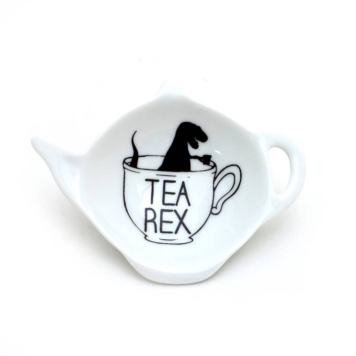 Lenny Mud - Wholesale Tea Strainer/Infuser - Tea Rex Teabag Holder, Teapot Shaped Tea Bag Dish