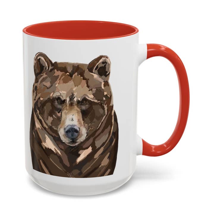 Brunbjörn Tvåfärgad Keramikmugg - 11 oz & 15 oz för wholesale av Blue Cava