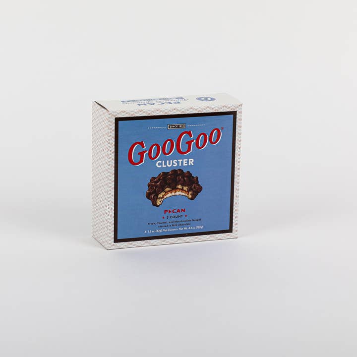 Goo Goo Cluster - Wholesale Chocolate Covered Sweets - Pecan 3 Count Box (12 count case)