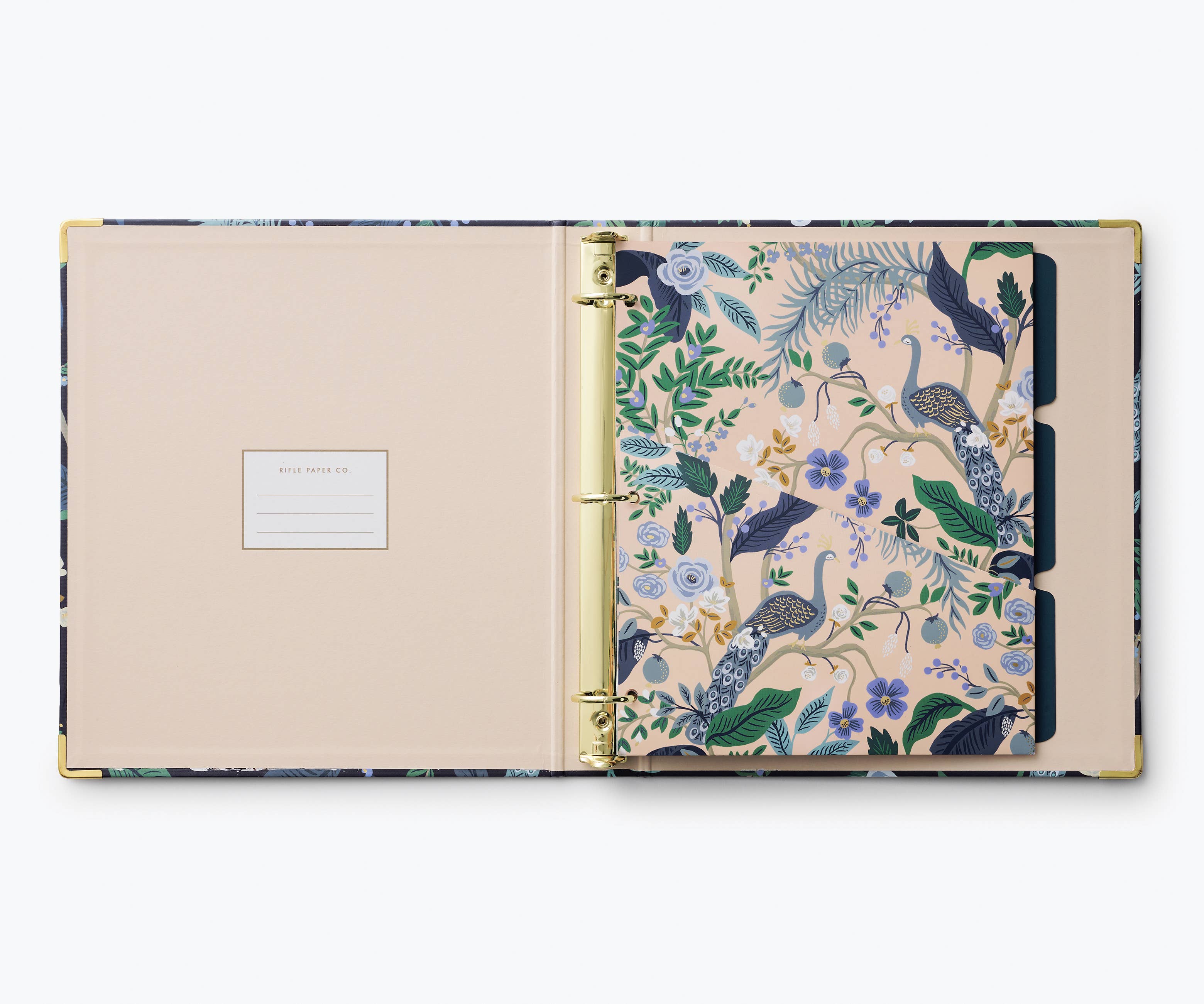 Rifle Paper Co. - Wholesale Binder - Peacock Classic Binder1