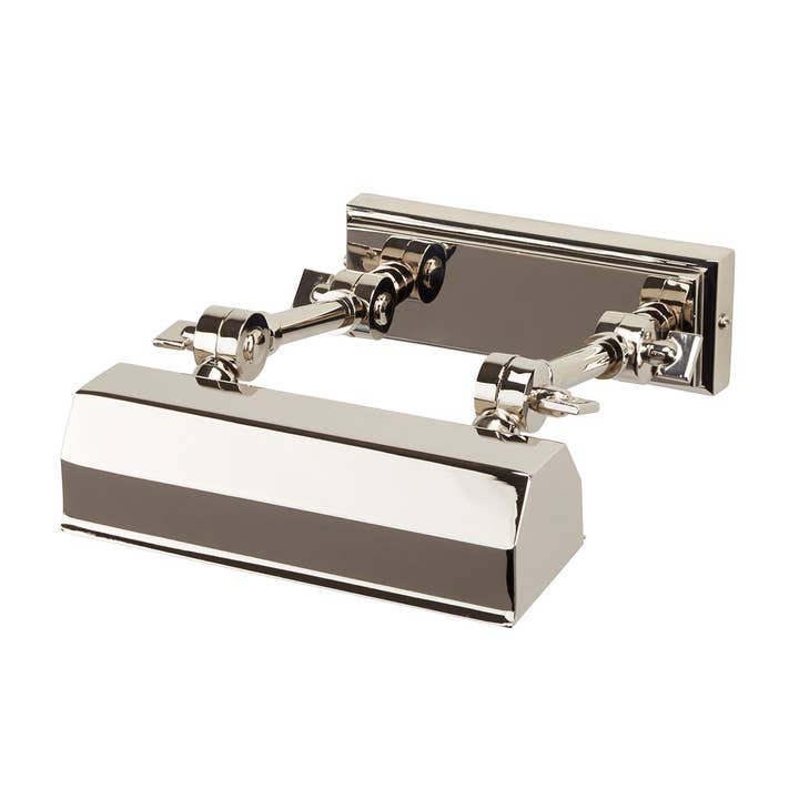 Petite lampe pour tableau Chawton à 1 ampoule en nickel poli pour la vente par Lucas McKearn