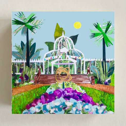 Bloque de Memoria o Impresión Artística del Conservatorio de Flores para venta al por mayor de Jennifer Clifford’s Adventures in Collage