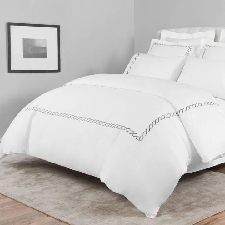 Mélange Home - Wholesale Duvet Cover - 600 Thread Count Rope Embroidered Duvet Cover Set2