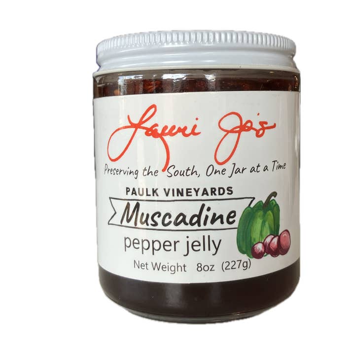 Lauri Jo's Muscadine Pepper Jelly for wholesale by Fourth and Cherry Foods