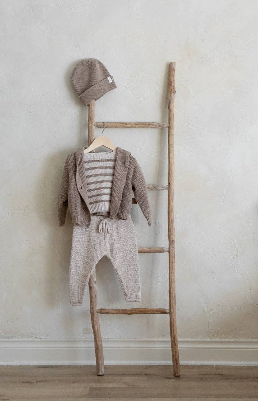 Yooushi - Wholesale Cardigan - Baby - Chocolate Chip Hooded Knit Cardigan7