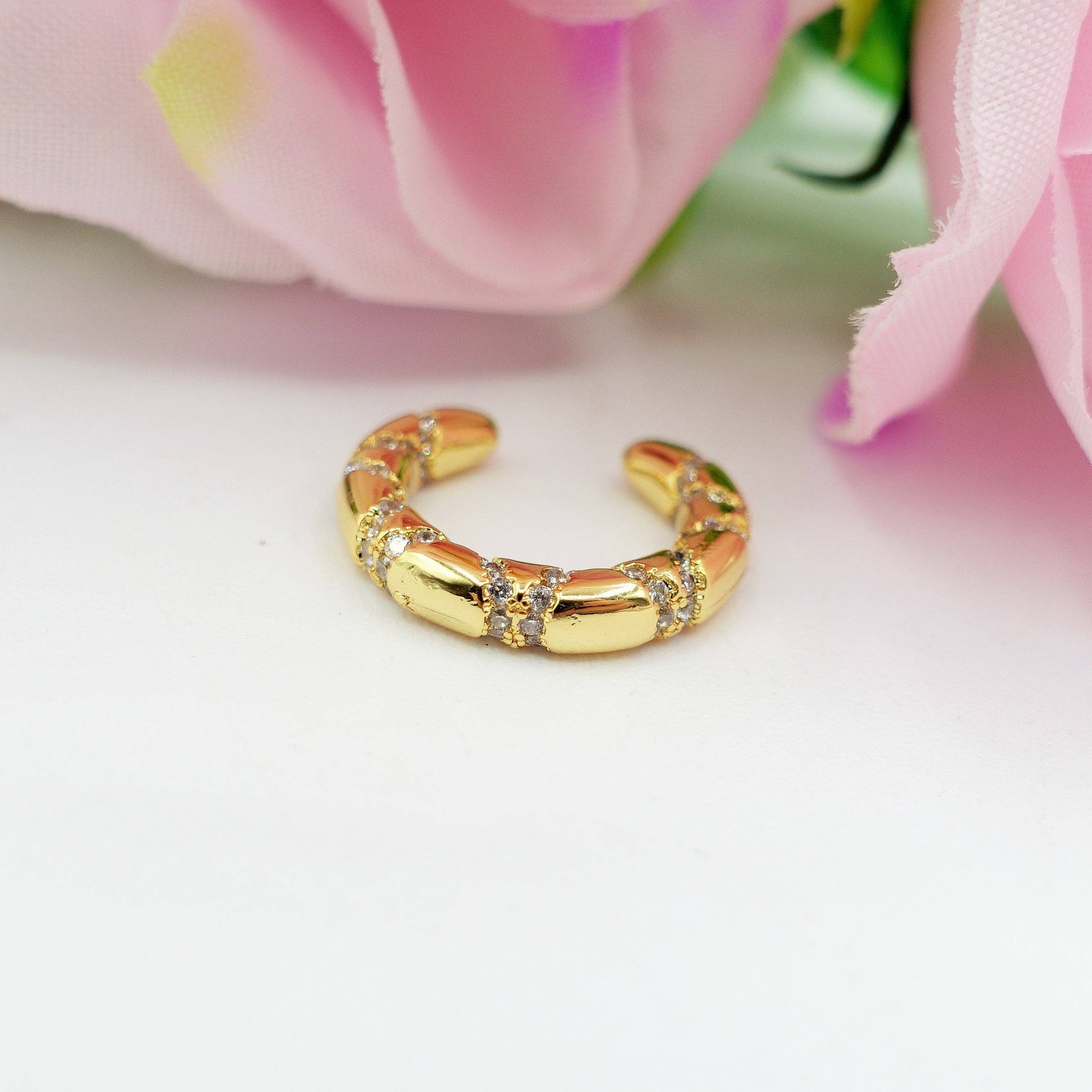 Daemon srls – Großhandel Ear Cuff/Ohrklemme – SORAYA – Einzelner Earcuff ohne Loch mit Zirkonia in Regenbogenfarben5