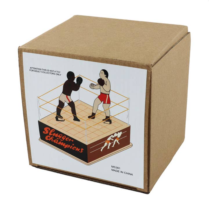 Tribal Trade GmbH - Wholesale Classic Toy - Kids - Boxer tin toy in a tin boxing ring