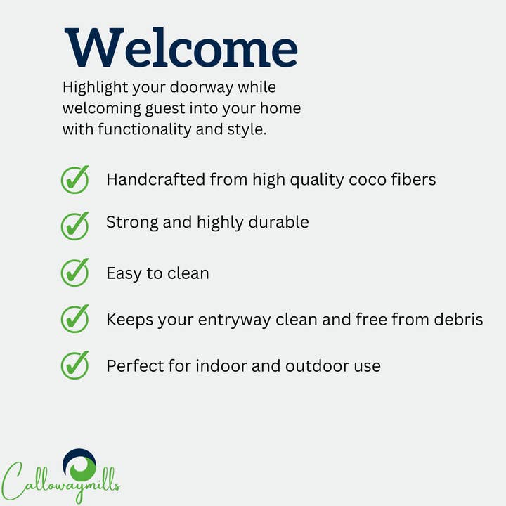 Calloway Mills - Wholesale Door Mat - Butterfly Garden 100% Coir Doormat
