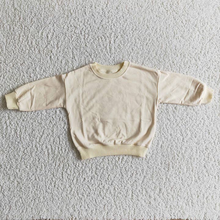 Aier Wholesale - Wholesale Knit Sweater - Kids - baby girls ivory long sleeve sweaters