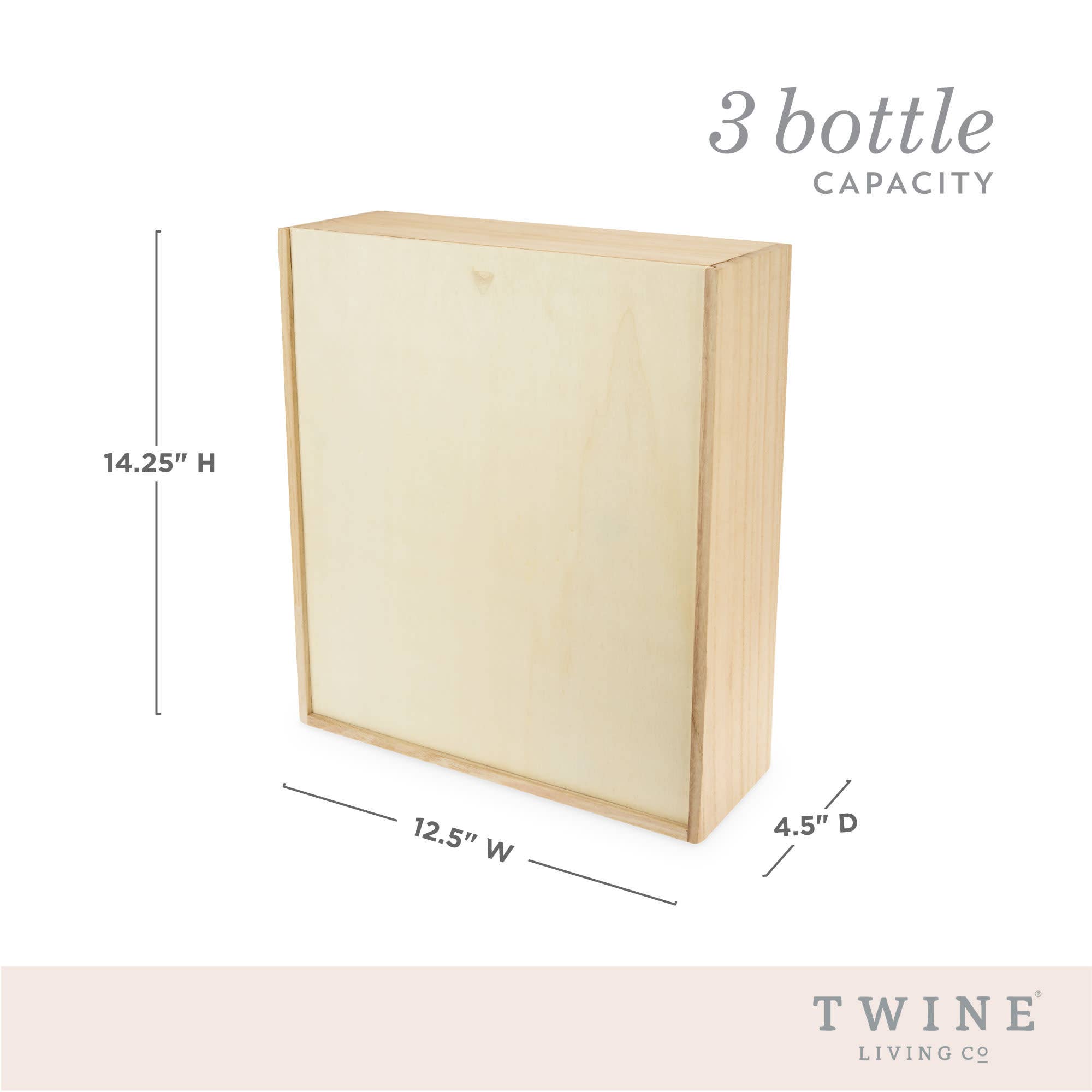 Twine - Wholesale Wine Gift Bag - 3 Bottle Wood Wine Gift Box3