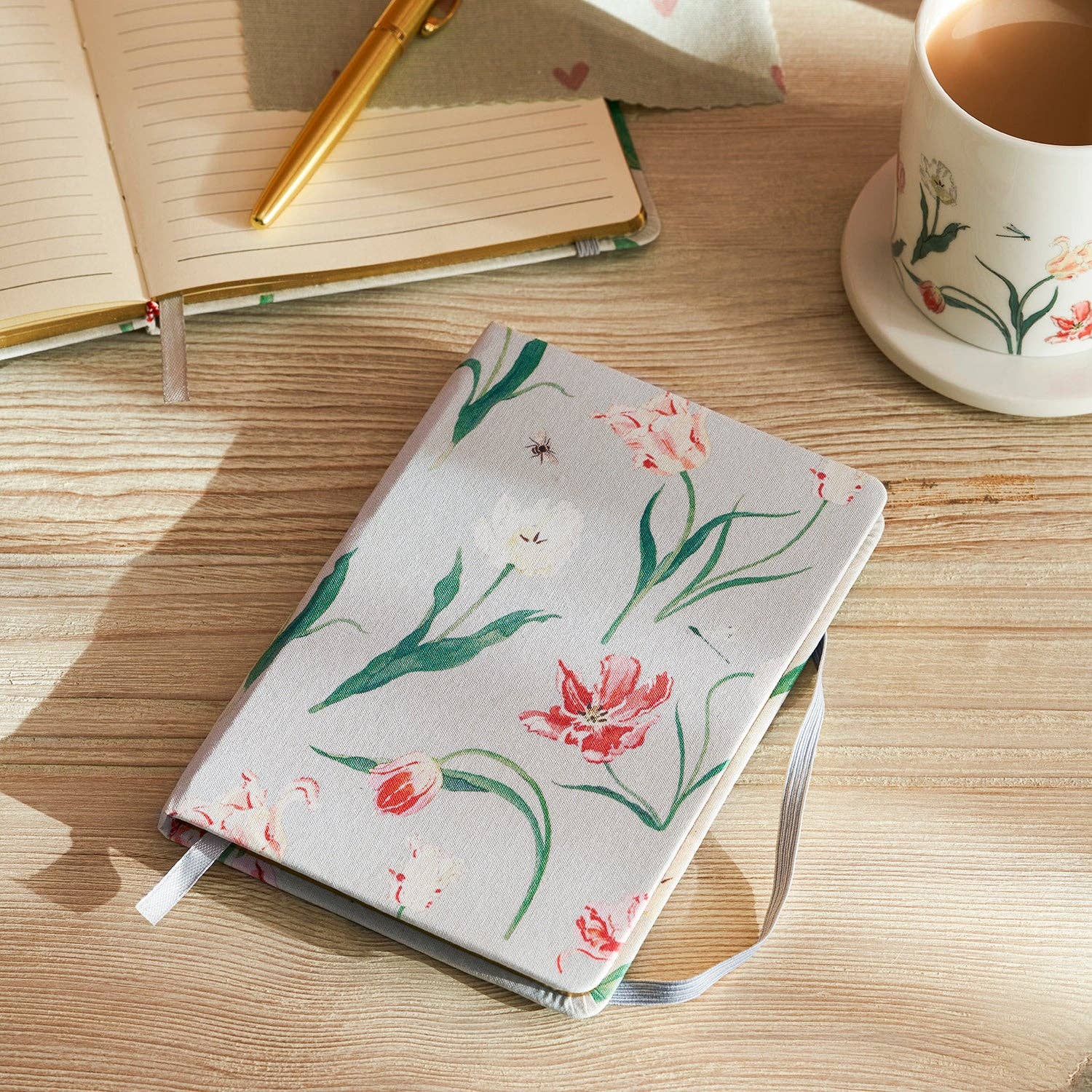 Sophie Allport – wholesale Notebook – Tulips B6 Fabric Notebook0