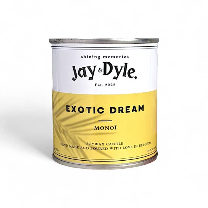 Rustikt håndlavet stearinlys - Monoï for engroshandel hos Jay & Dyle