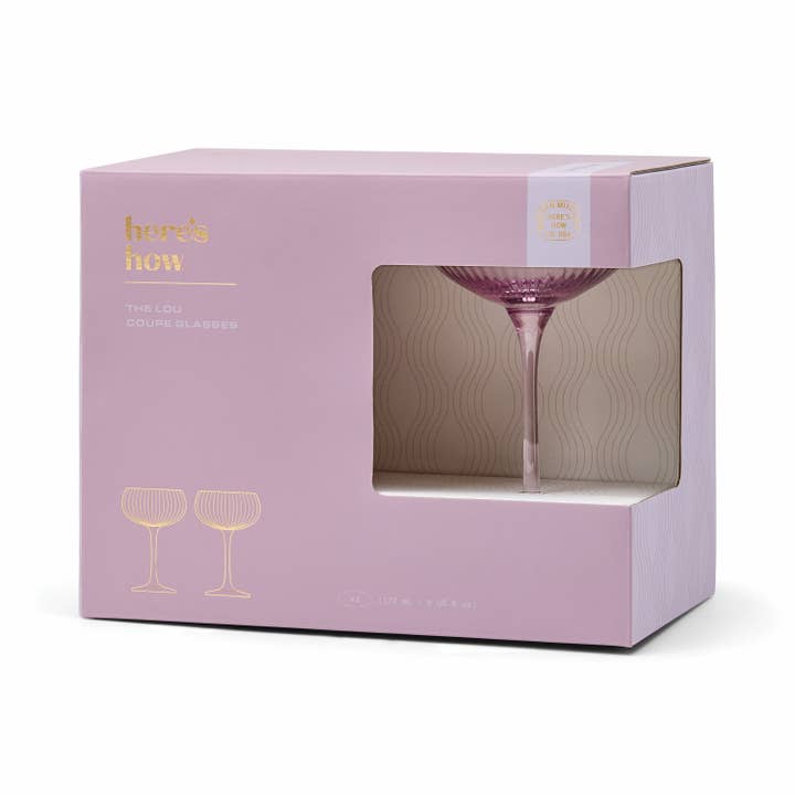 The Lou Coupe Glass - Set of 2 - Lilac for wholesale by Designworks Collective