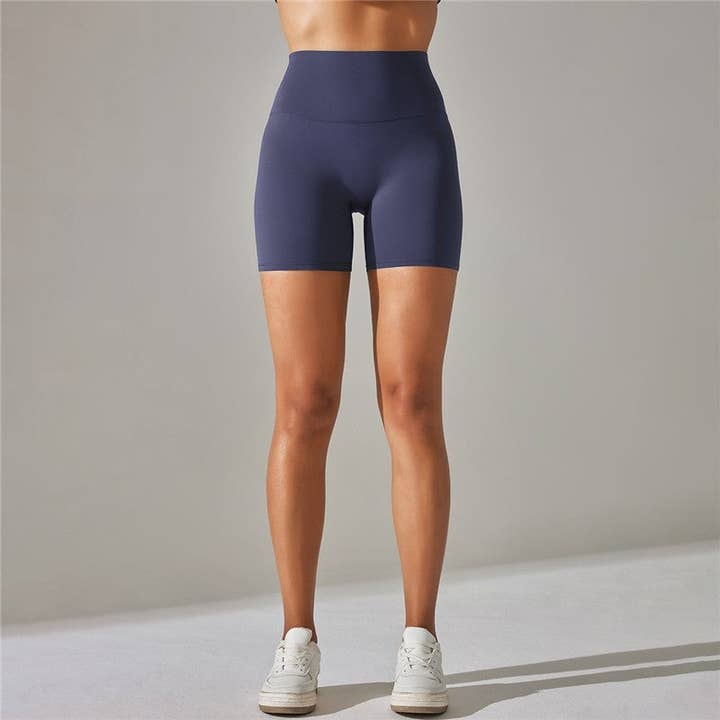 FurDecoration - Wholesale Athletic shorts – Women's - Solid Color High-Waisted Elastic Sport Shorts9
