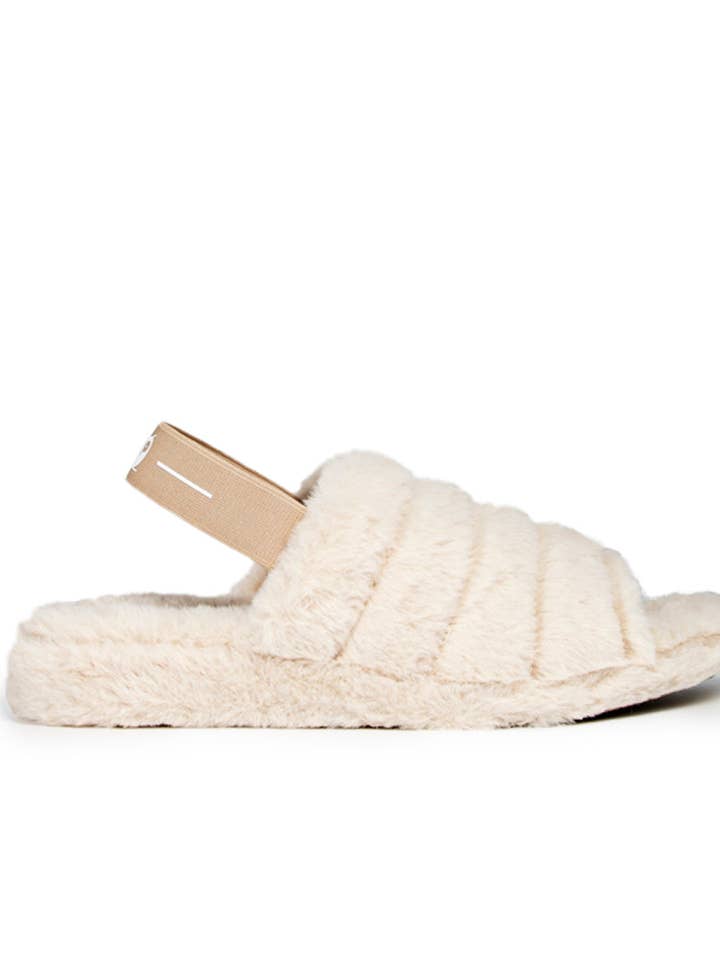 Open Slippers Natural Fur for wholesale by Marpen Slippers