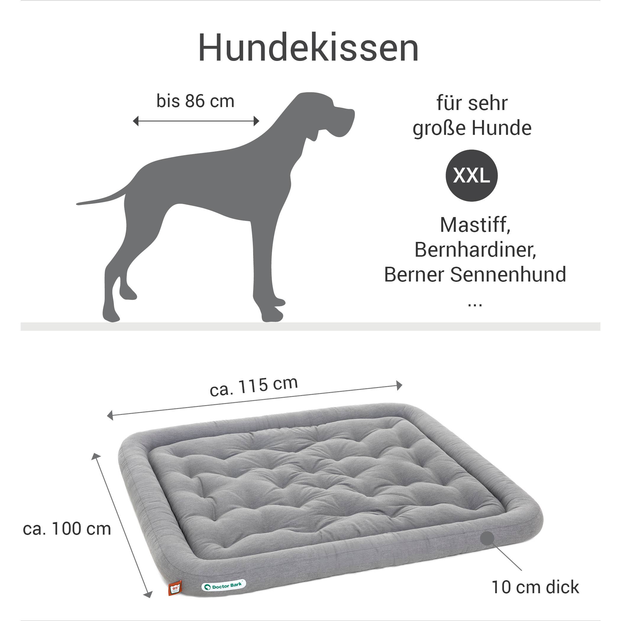 Doctor Bark - Wholesale Pet Bed - Dog - Doctor Bark dog cushion grey melange9