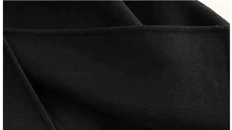SY297 Mid-Length Women's Black Double-Faced Wool Coat for wholesale on Faire7