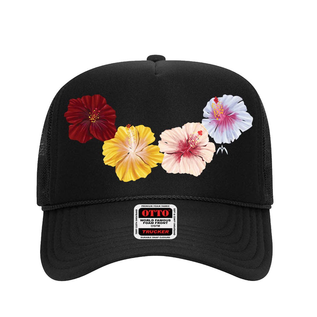 Na Koa Brand - Wholesale Trucker Hat - Unisex - Hibiscus Trucker Hat0
