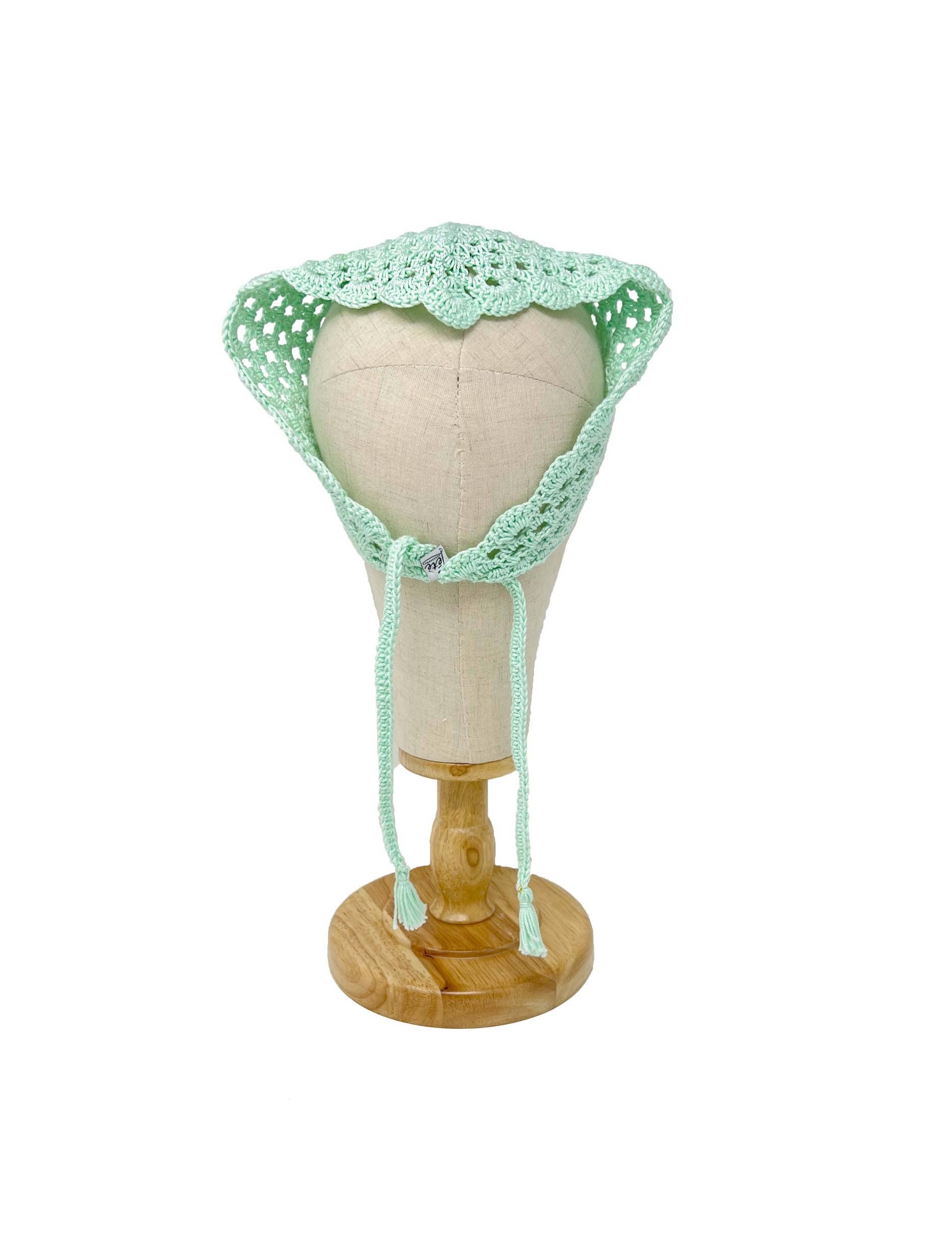 Tétè Accessories - Wholesale Fashion Headband - Women's - Bandana all'uncinetto verde menta2