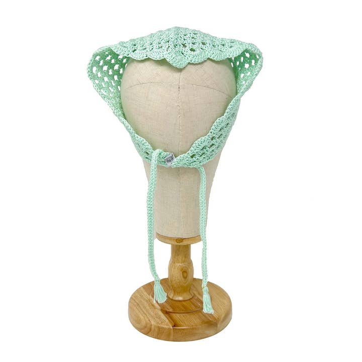 Tétè Accessories - Wholesale Fashion Headband - Women's - Bandana all'uncinetto verde menta2