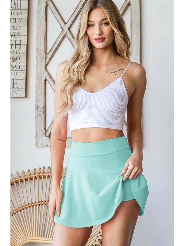 HEIMISH - Wholesale Skort - Women's - EP6727-10 SOLID SKORT WITH WAISTBAND9