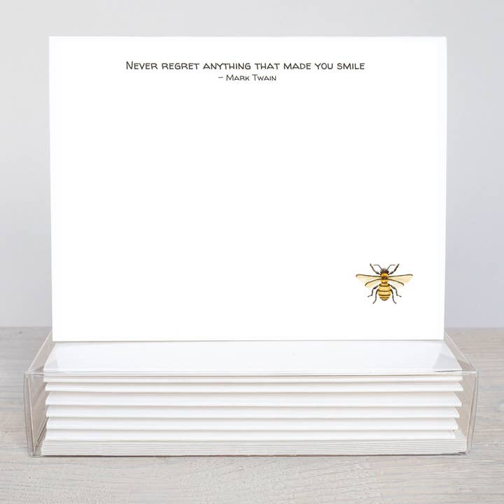 No Regrets Box Card Set - Watercolor Stationery for wholesale by Mac and Mo Studio - Luxury Stationery and Greeting Cards