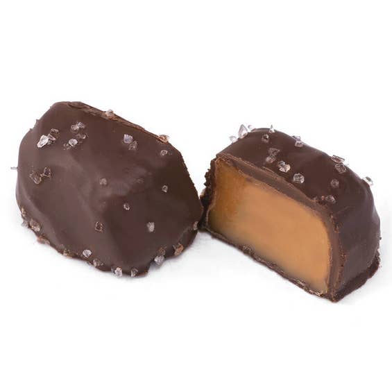 Chocolate Works - Wholesale Chocolate Covered Sweets - Dark Chocolate Sea-Salt Caramels