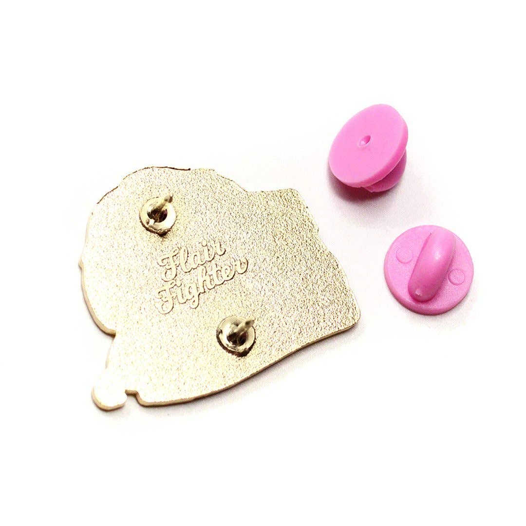 Flair Fighter - Wholesale Lapel Pin/Button - "I Chews U" Golden Retriever Shoe Enamel Pin, father's day3