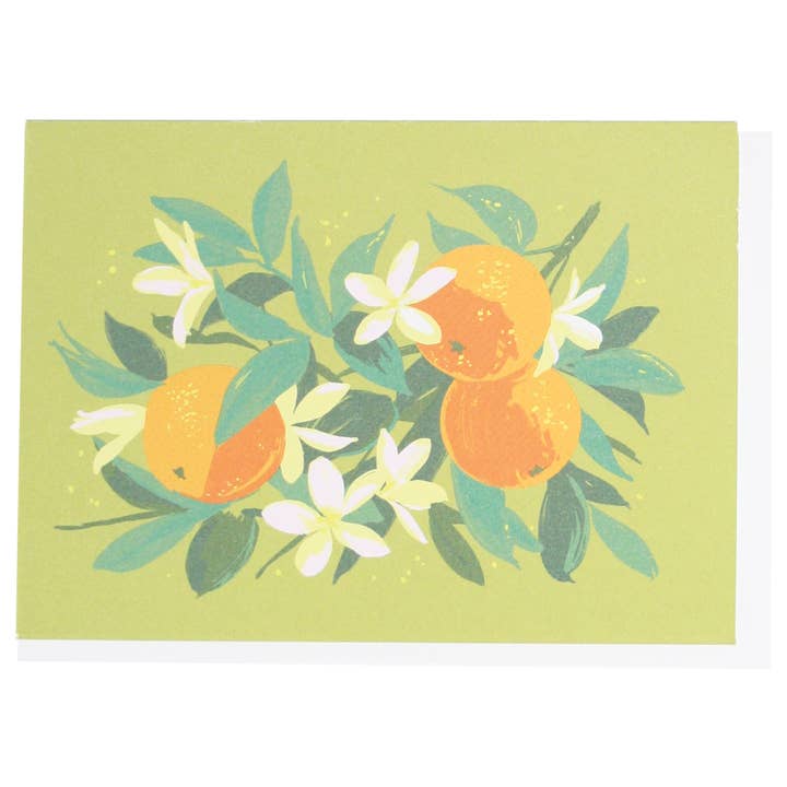 Smudge Ink - Wholesale Everyday Greeting Card - Oranges Note Card