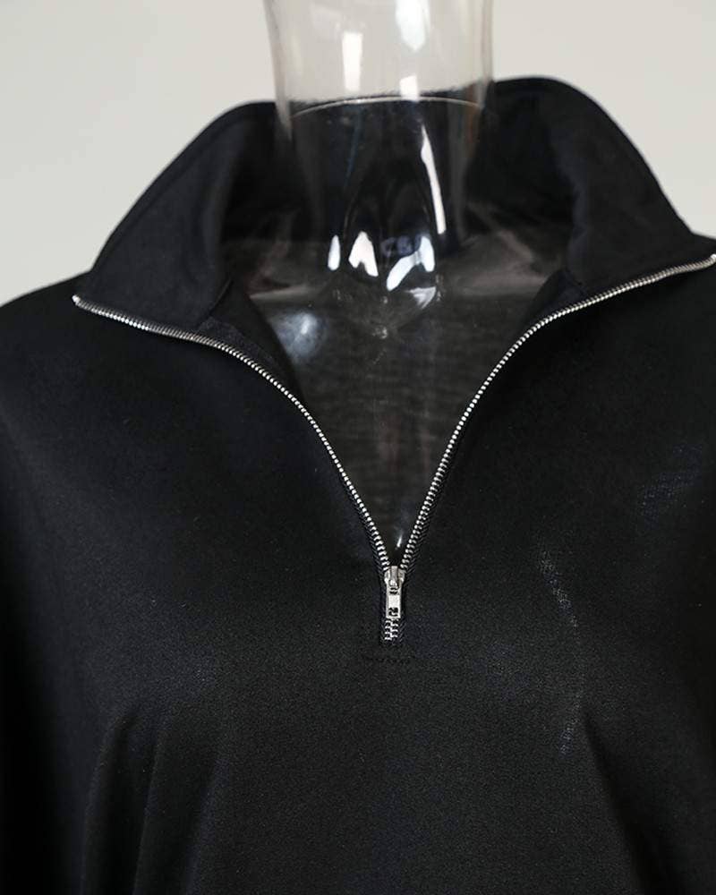 Fashion Combination - Wholesale Blouse - Women's - beaded detail zipper casual blouse2