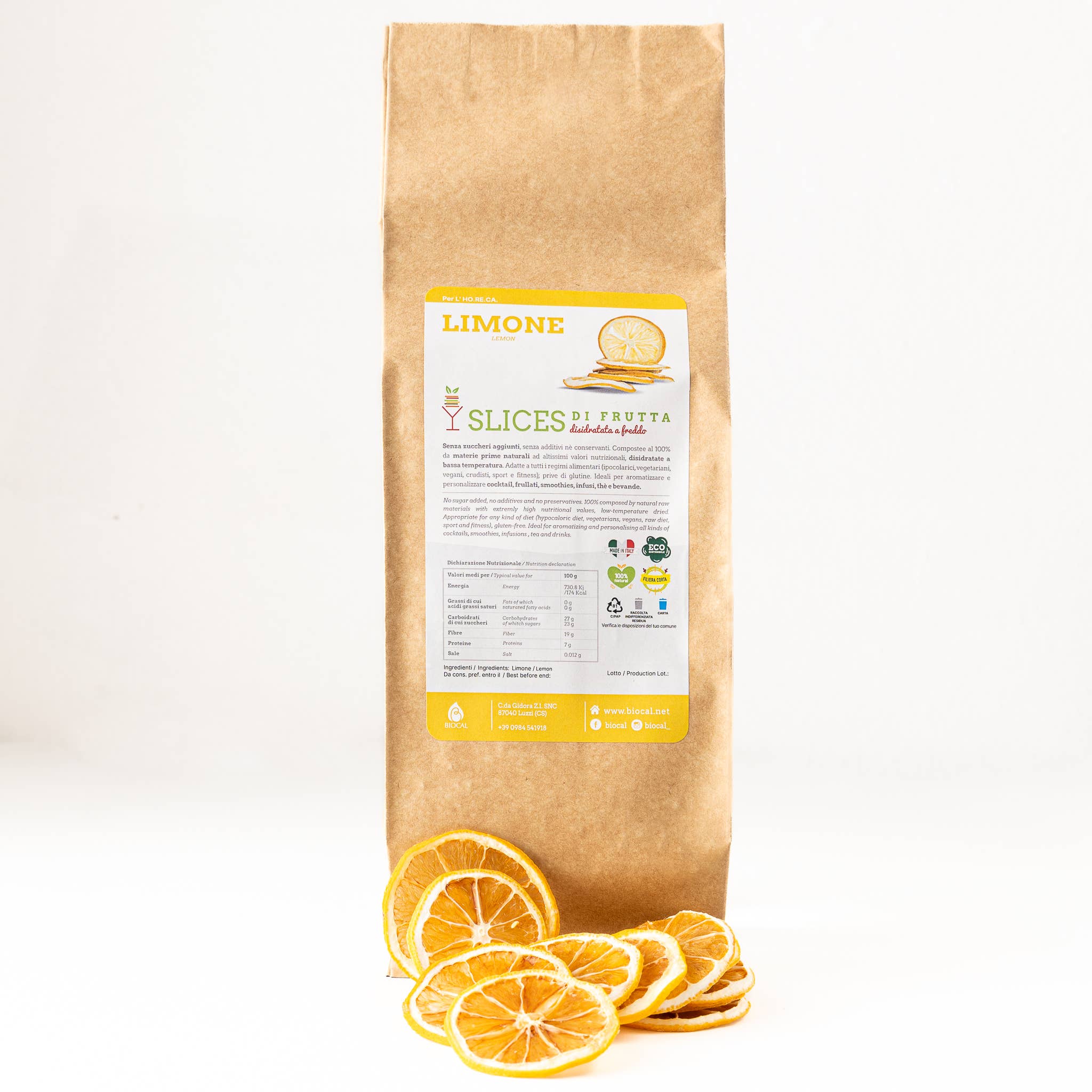 BIOCAL SRL – wholesale Dried/dehydrated fruit – Lemon Slices0