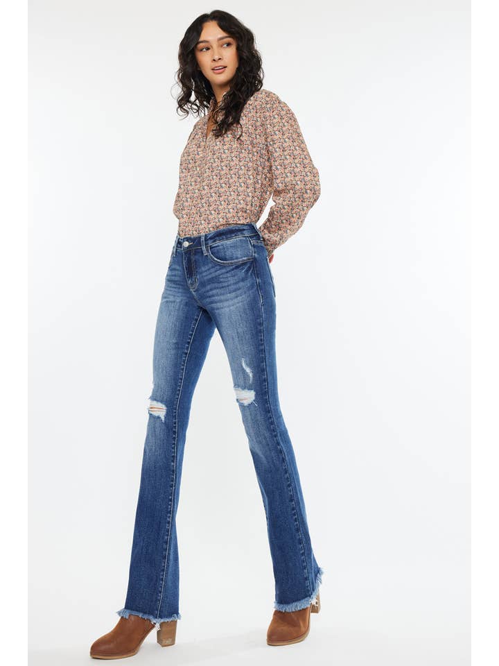 DARK OPEN PACK LOW RISE BABY BOOTCUT JEANS-KC20052D for wholesale on Faire5